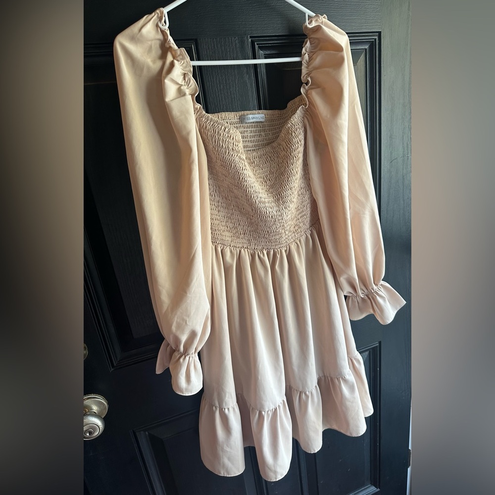 Miss Sparkling boutique beige dress